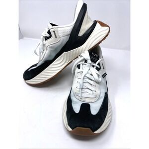 Kizik Monaco White/Black Hands-Free Slip in/on Shoes Womens size 8 Walking Retro